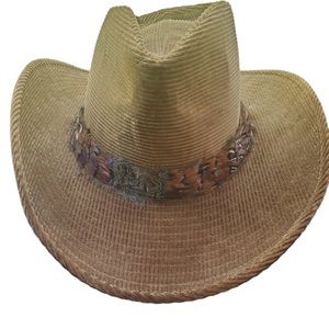 Resistol Brown Corduroy, Feather‎ Western Hat